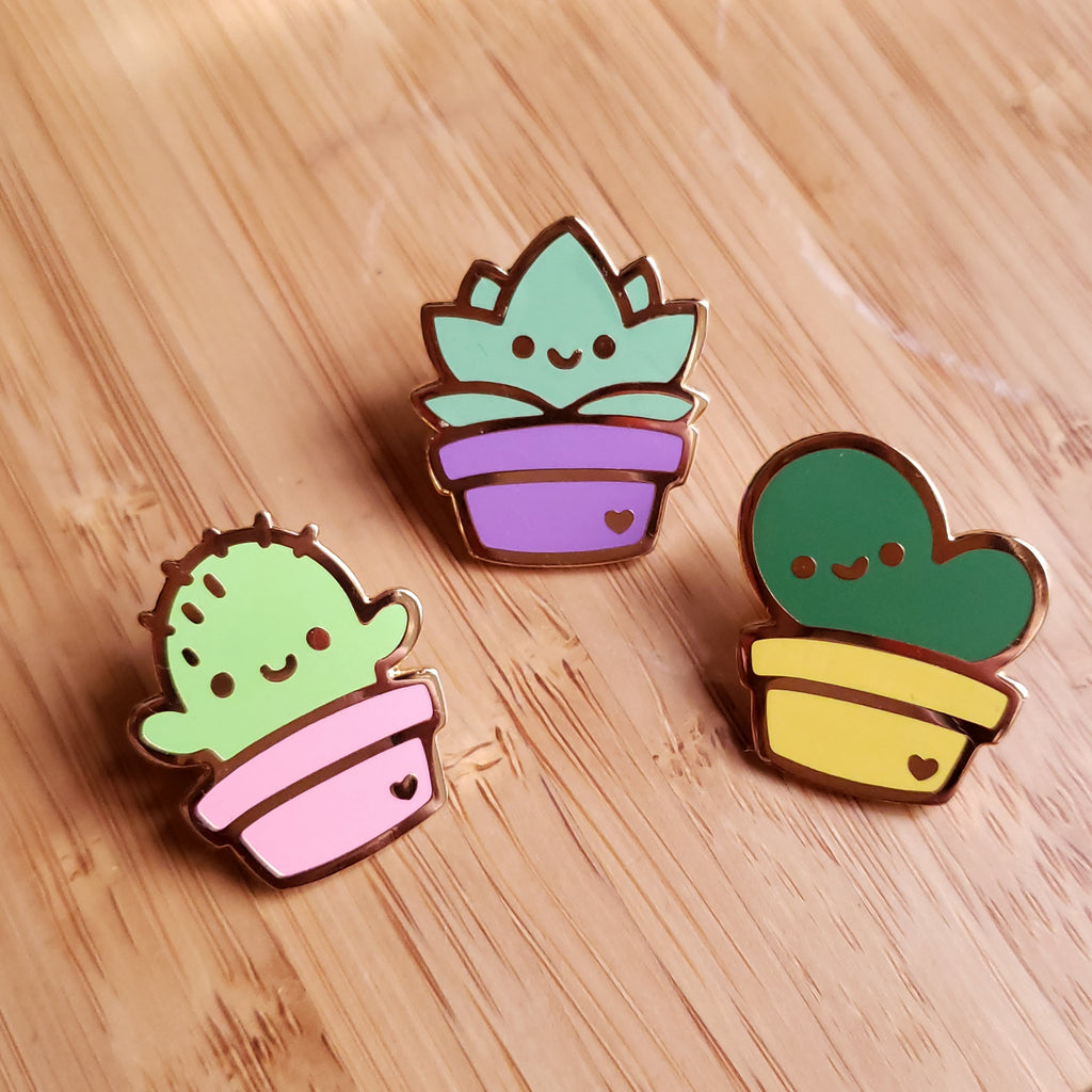 Cactus Enamel Pin Set